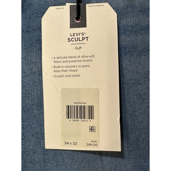 Levi's 311 Shaping Skinny Mid Rise Jeans Size 34 x 32 New w/ Tags Levi's Sculpt - Picture 3 of 13